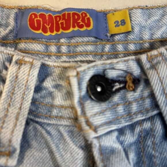 Empyre Relax Denim Jeans Light Wash Blue Size 28 Streetwear Men & Women Y2K 90s - Picture 6 of 16